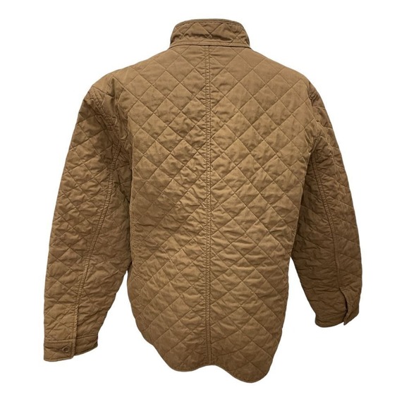 Lands' End Thermolite Reversible Barn Quilted Jacket Brown Floral Print Size‎ L - Picture 5 of 16